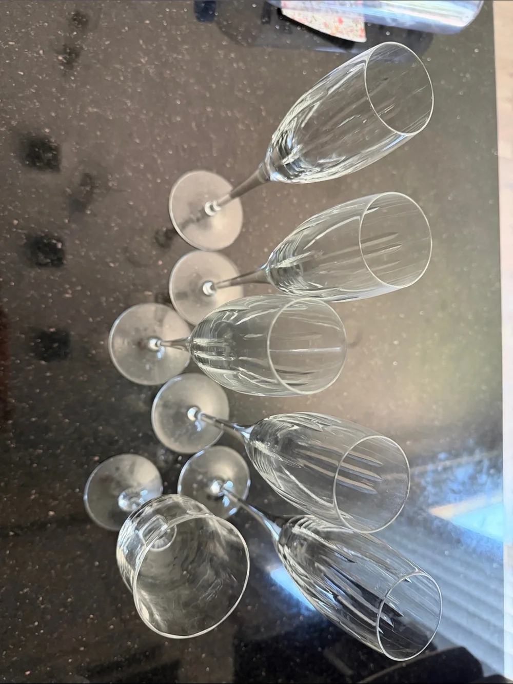 Mikasa Arctic Lights Champagne Flute - Faceted Crystal Stemware